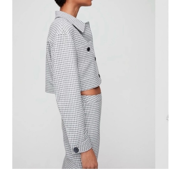 Wilfred Ourson Little Cropped Jacket Gingham XS Aritzia #71698 - Picture 3 of 9